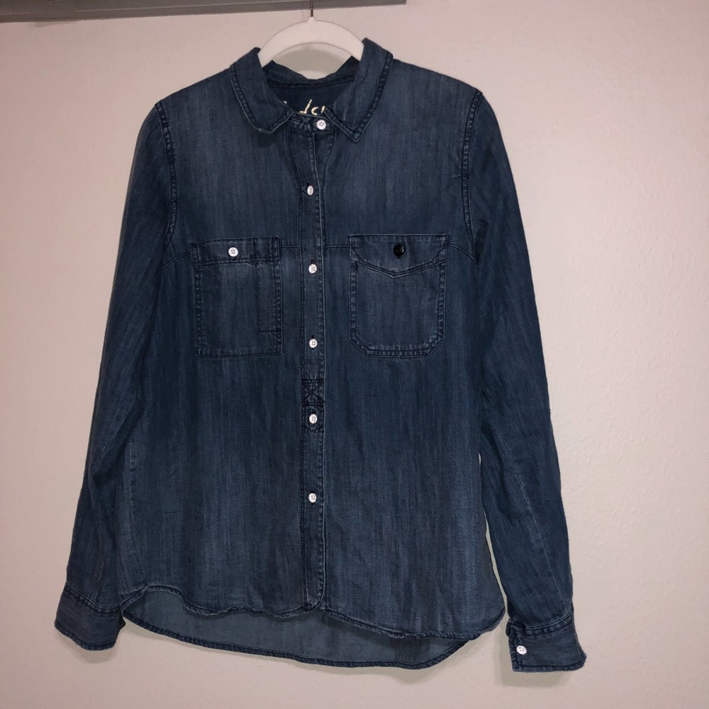 Denim button down